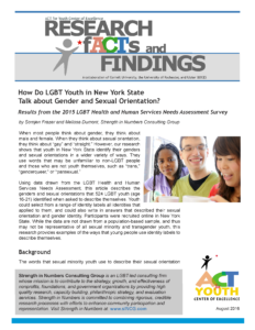 How Do LGBT Youth in New York State Talk about Gender and Sexual Orientation?